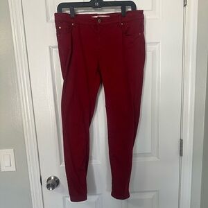 Zara Burgundy Skinny Pants